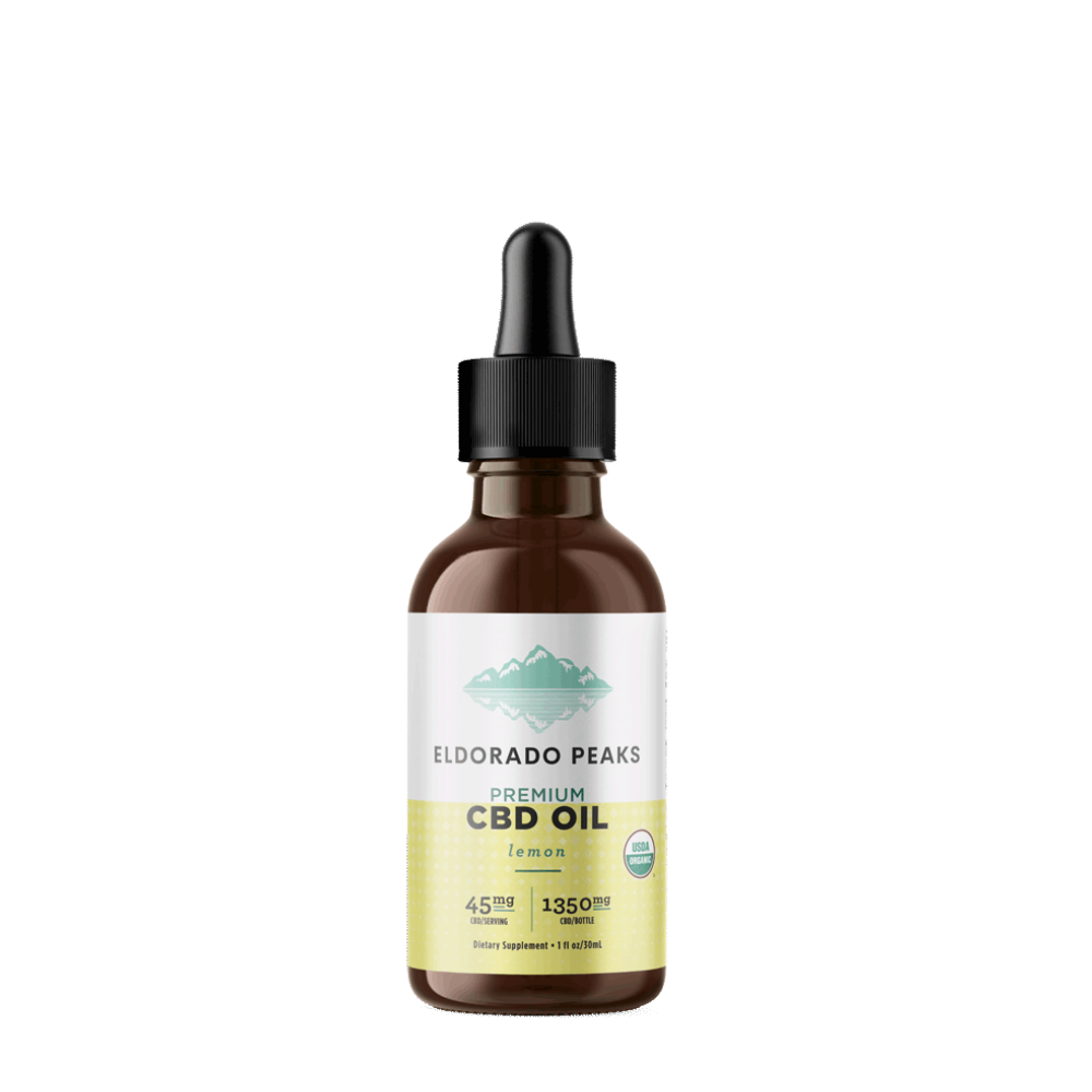 1350 MG Organic CBD Tincture Lemon 1oz - Eldorado Peaks CBD